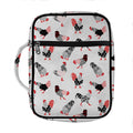 Exotic Chicken Pattern Print Front Pocket Bible Bag