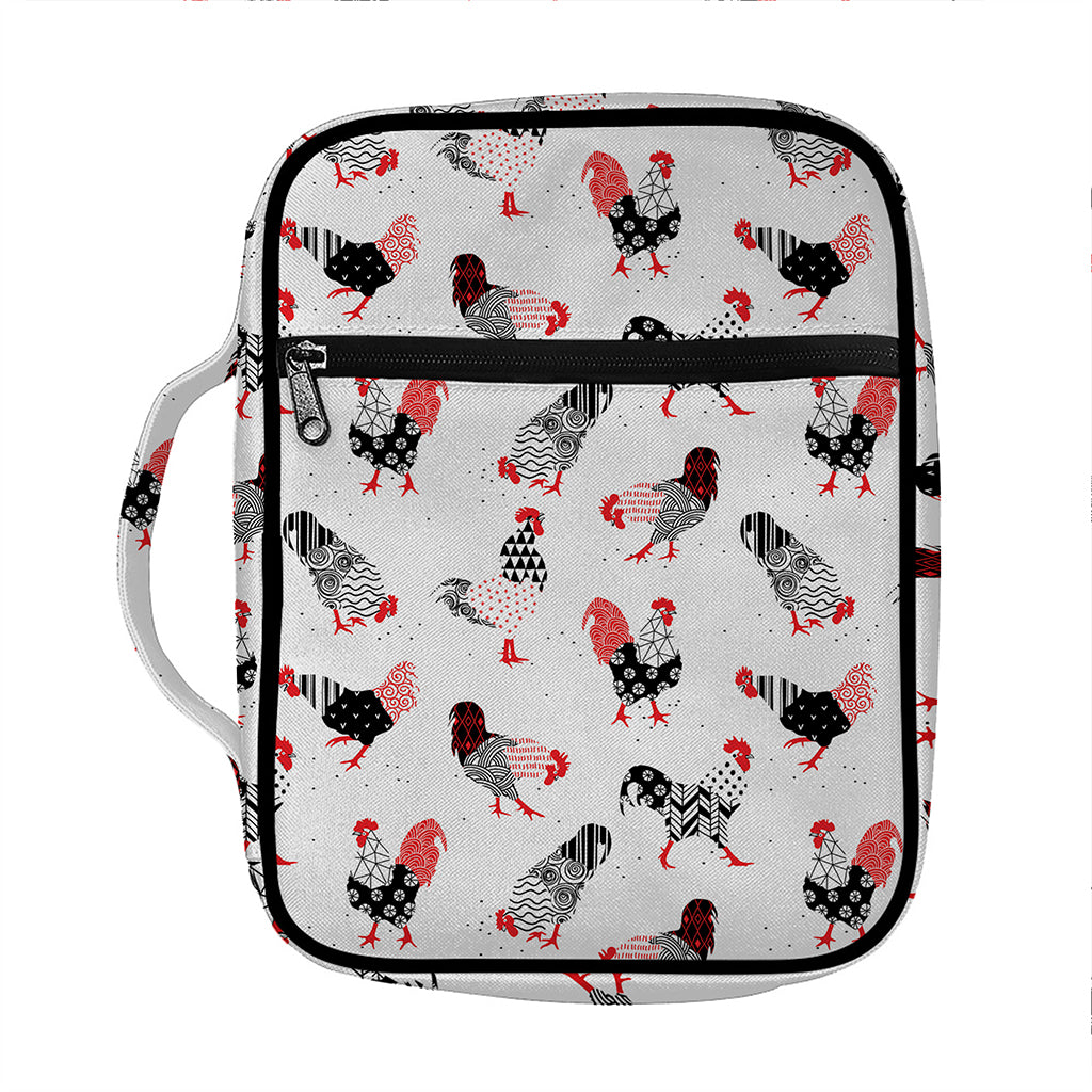 Exotic Chicken Pattern Print Front Pocket Bible Bag