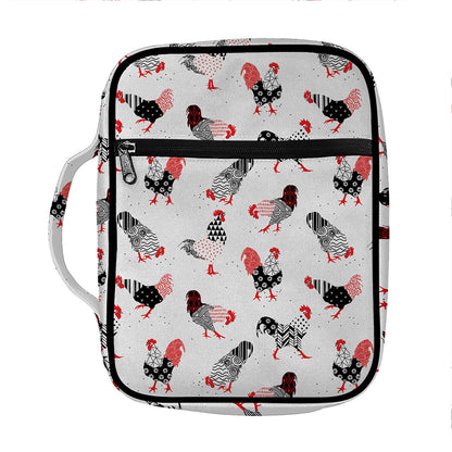 Exotic Chicken Pattern Print Front Pocket Bible Bag