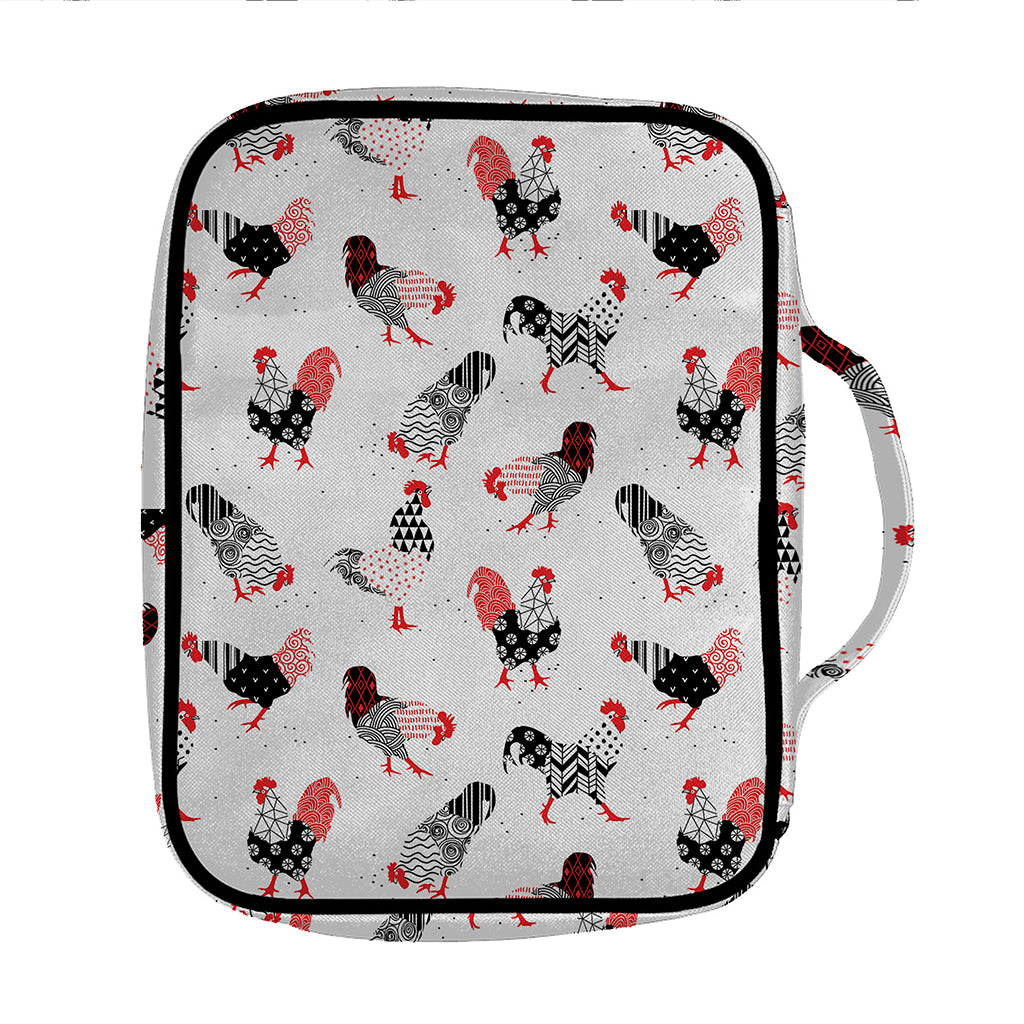 Exotic Chicken Pattern Print Front Pocket Bible Bag