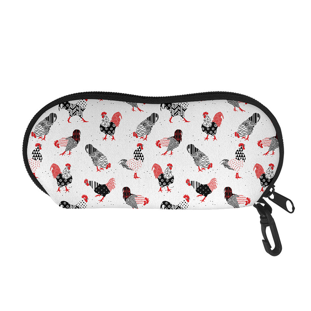 Exotic Chicken Pattern Print Glasses Case