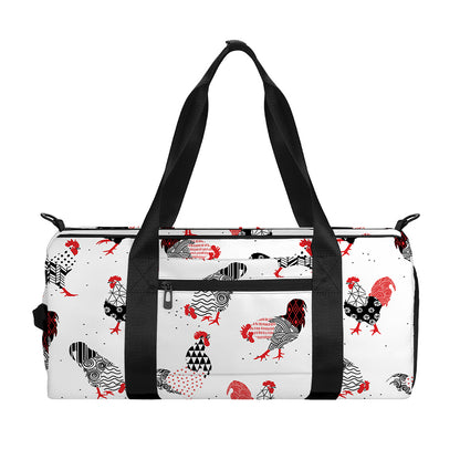 Exotic Chicken Pattern Print Gym Bag