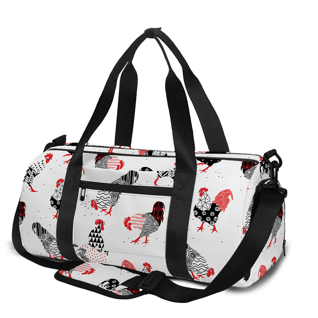 Exotic Chicken Pattern Print Gym Bag