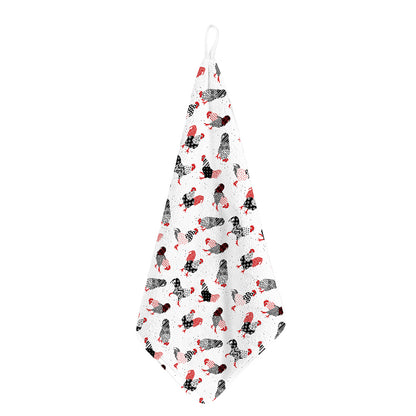 Exotic Chicken Pattern Print Hand Towel