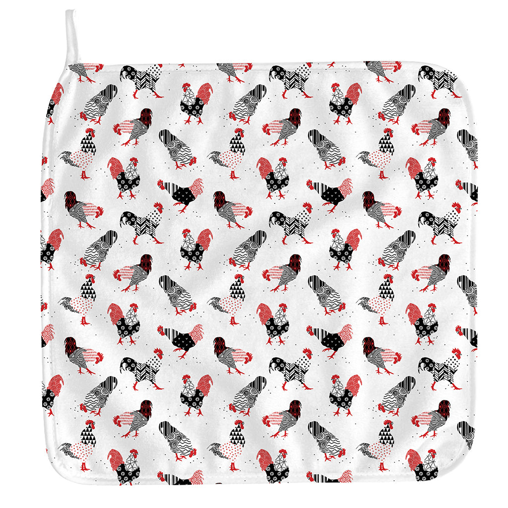 Exotic Chicken Pattern Print Hand Towel