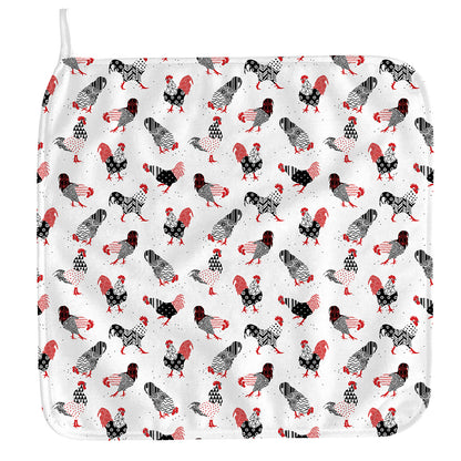 Exotic Chicken Pattern Print Hand Towel