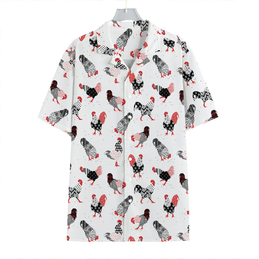 Exotic Chicken Pattern Print Hawaiian Shirt