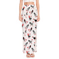 Exotic Chicken Pattern Print High Slit Maxi Skirt