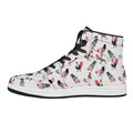 Exotic Chicken Pattern Print High Top Leather Sneakers