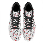 Exotic Chicken Pattern Print High Top Leather Sneakers