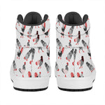 Exotic Chicken Pattern Print High Top Leather Sneakers