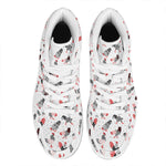 Exotic Chicken Pattern Print High Top Leather Sneakers
