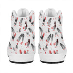 Exotic Chicken Pattern Print High Top Leather Sneakers