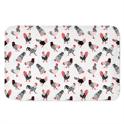 Exotic Chicken Pattern Print Indoor Door Mat