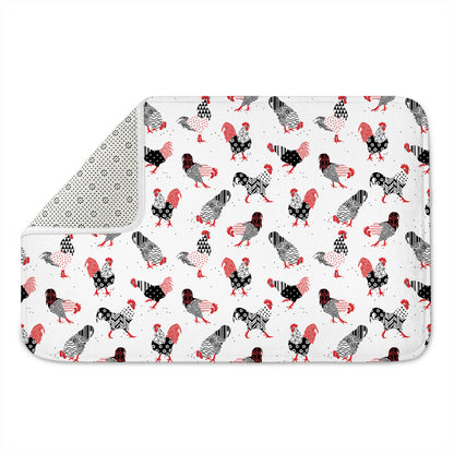 Exotic Chicken Pattern Print Indoor Door Mat