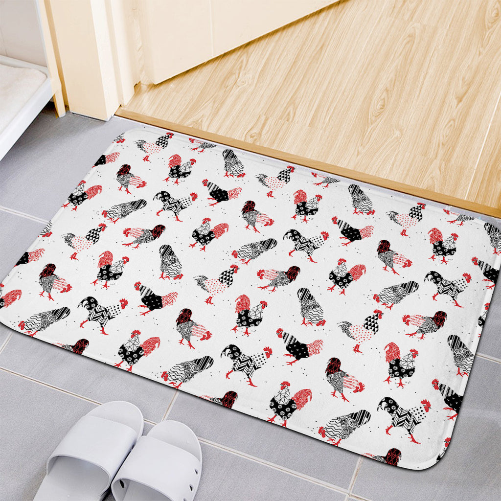 Exotic Chicken Pattern Print Indoor Door Mat