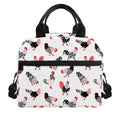 Exotic Chicken Pattern Print Insulated Lunch Bag