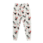 Exotic Chicken Pattern Print Jogger Pants