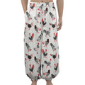 Exotic Chicken Pattern Print Lantern Pants