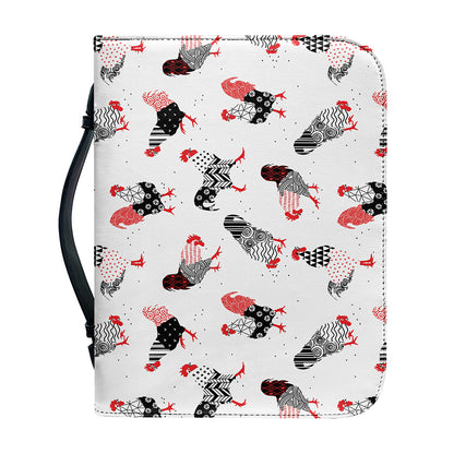 Exotic Chicken Pattern Print Leather Bible Cover