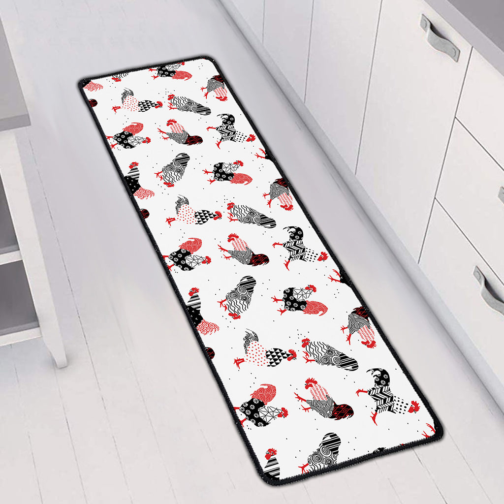 Exotic Chicken Pattern Print Long Kitchen Mat