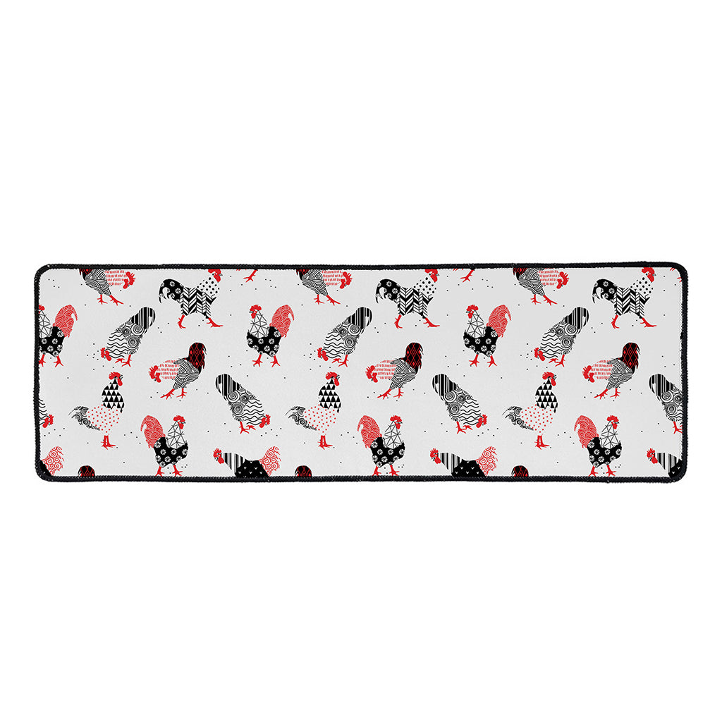 Exotic Chicken Pattern Print Long Kitchen Mat