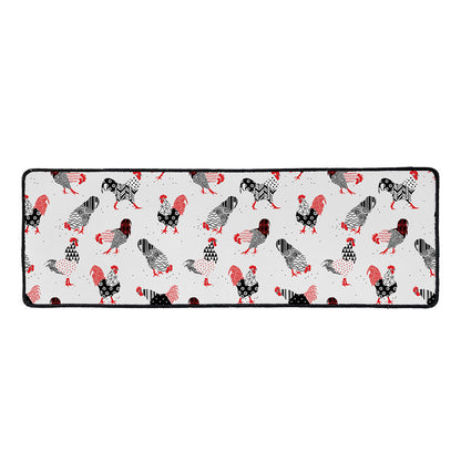 Exotic Chicken Pattern Print Long Kitchen Mat