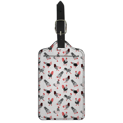 Exotic Chicken Pattern Print Luggage Tag