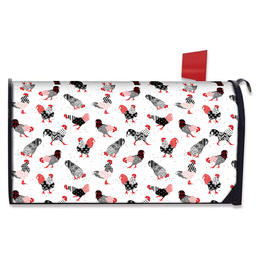 Exotic Chicken Pattern Print Mailbox Cover