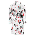 Exotic Chicken Pattern Print Men's Bathrobe