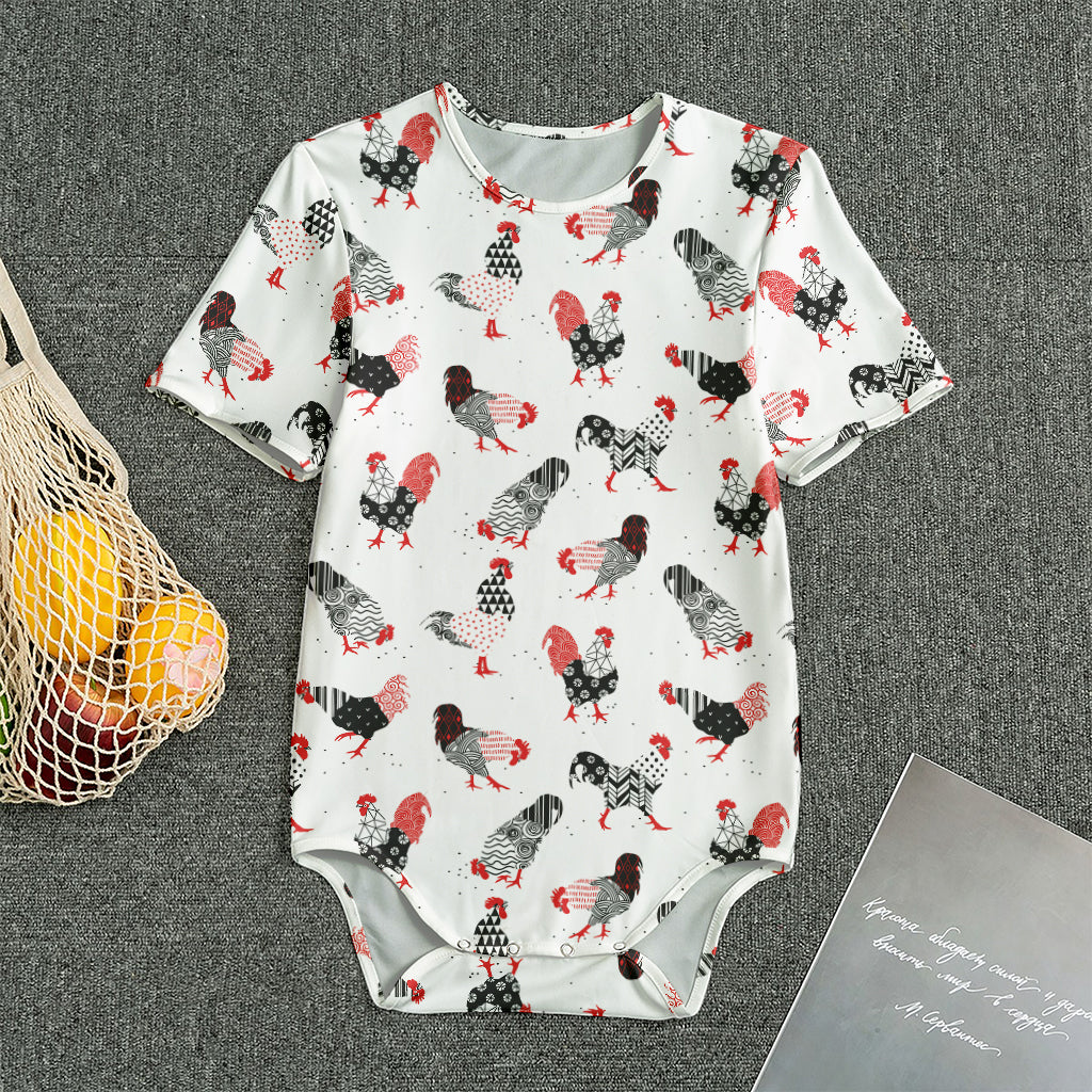 Exotic Chicken Pattern Print Men's Bodysuit