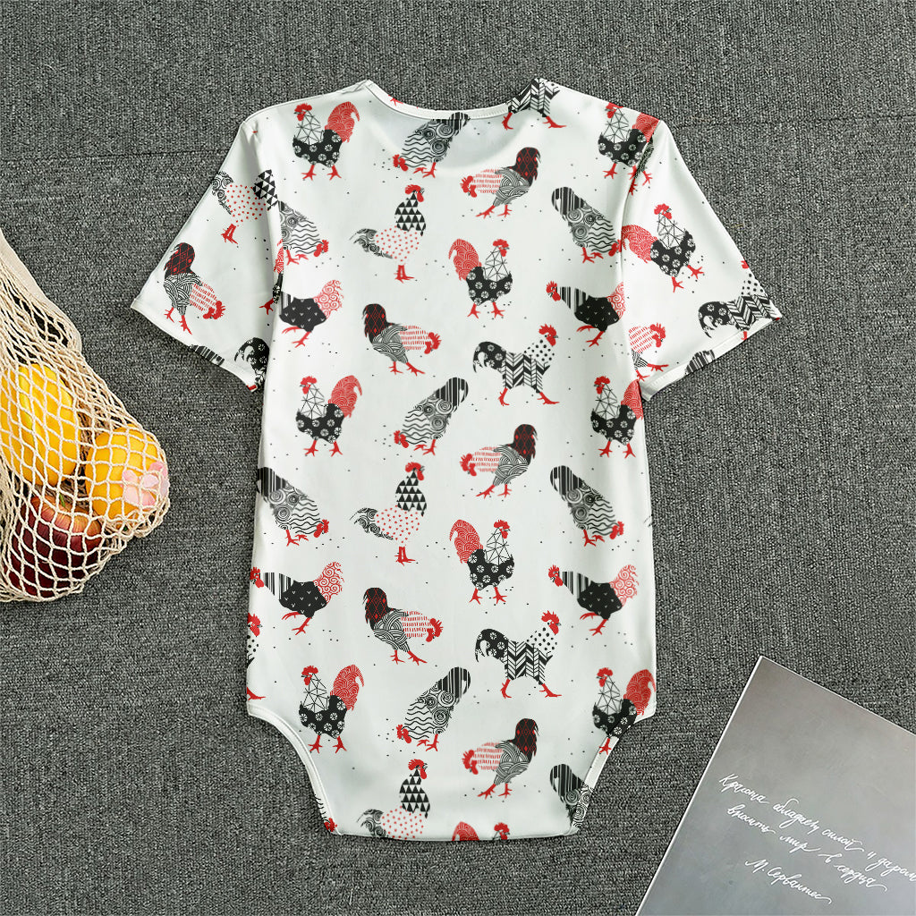 Exotic Chicken Pattern Print Men's Bodysuit