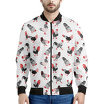 Exotic Chicken Pattern Print Men's Bomber Jacket