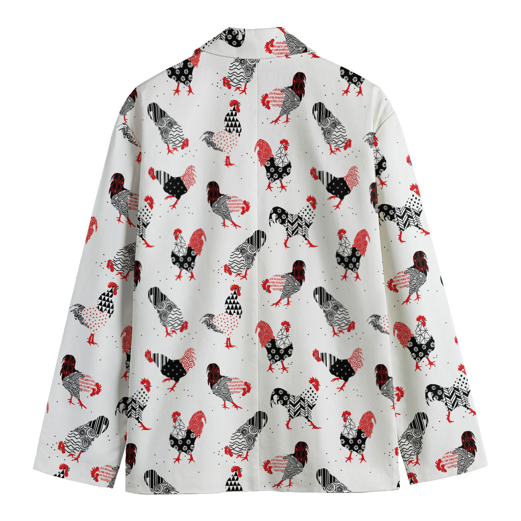 Exotic Chicken Pattern Print Men's Cotton Blazer