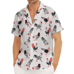Exotic Chicken Pattern Print Men's Deep V-Neck Shirt