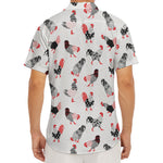 Exotic Chicken Pattern Print Men's Deep V-Neck Shirt