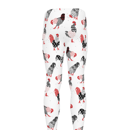 Exotic Chicken Pattern Print Men's leggings