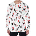 Exotic Chicken Pattern Print Men's Long Sleeve T-Shirt