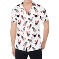 Exotic Chicken Pattern Print Men's Shirt