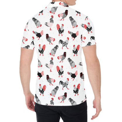 Exotic Chicken Pattern Print Men's Shirt