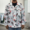 Exotic Chicken Pattern Print Men's Shirt Jacket