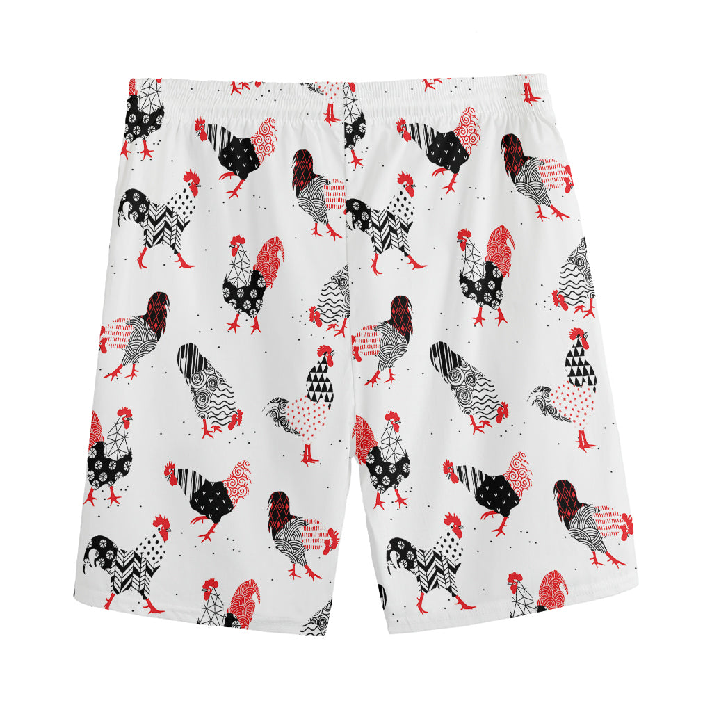 Exotic Chicken Pattern Print Men's Sports Shorts
