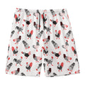 Exotic Chicken Pattern Print Men's Swim Trunks