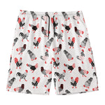 Exotic Chicken Pattern Print Men's Swim Trunks