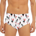 Exotic Chicken Pattern Print Men's Triangle Swim Briefs