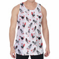Exotic Chicken Pattern Print Men's Velvet Tank Top