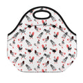 Exotic Chicken Pattern Print Neoprene Lunch Bag