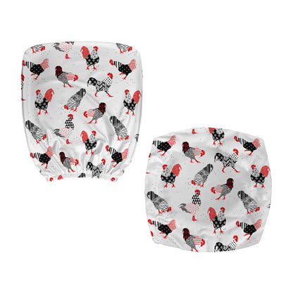 Exotic Chicken Pattern Print Office Chair Cover