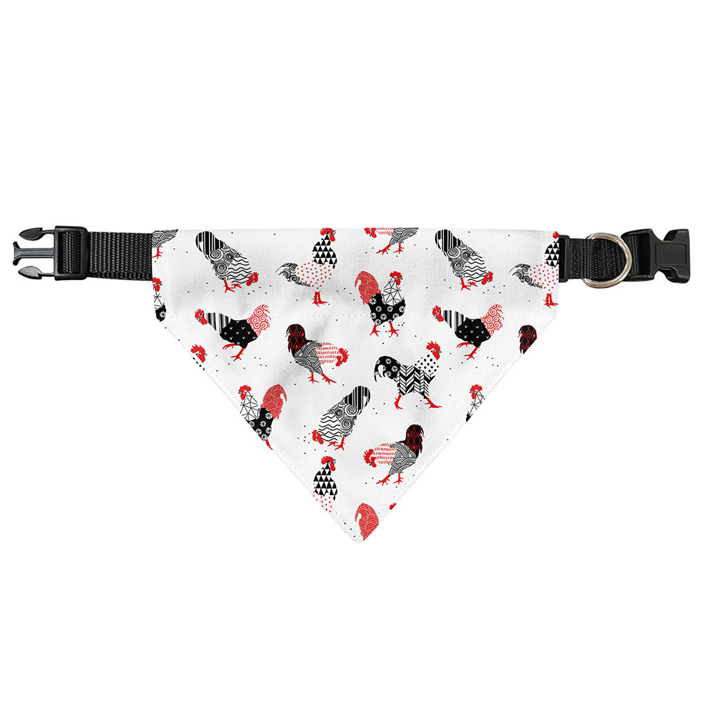 Exotic Chicken Pattern Print Over The Collar Dog Bandana