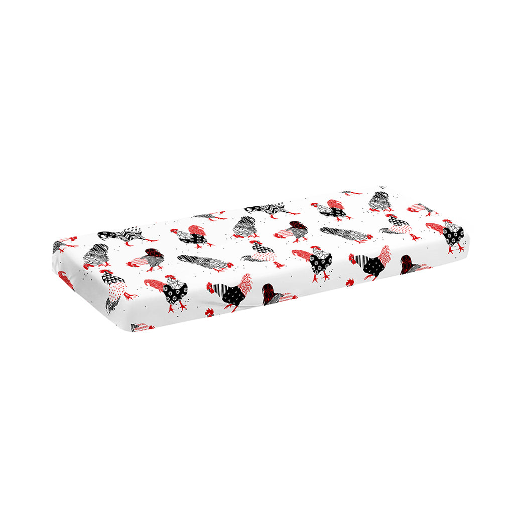 Exotic Chicken Pattern Print Piano Keyboard Cover